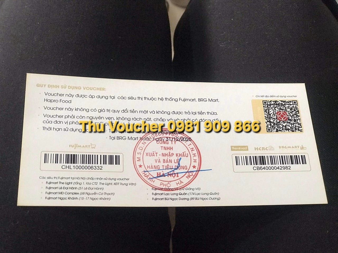 Quy định sử dụng Voucher