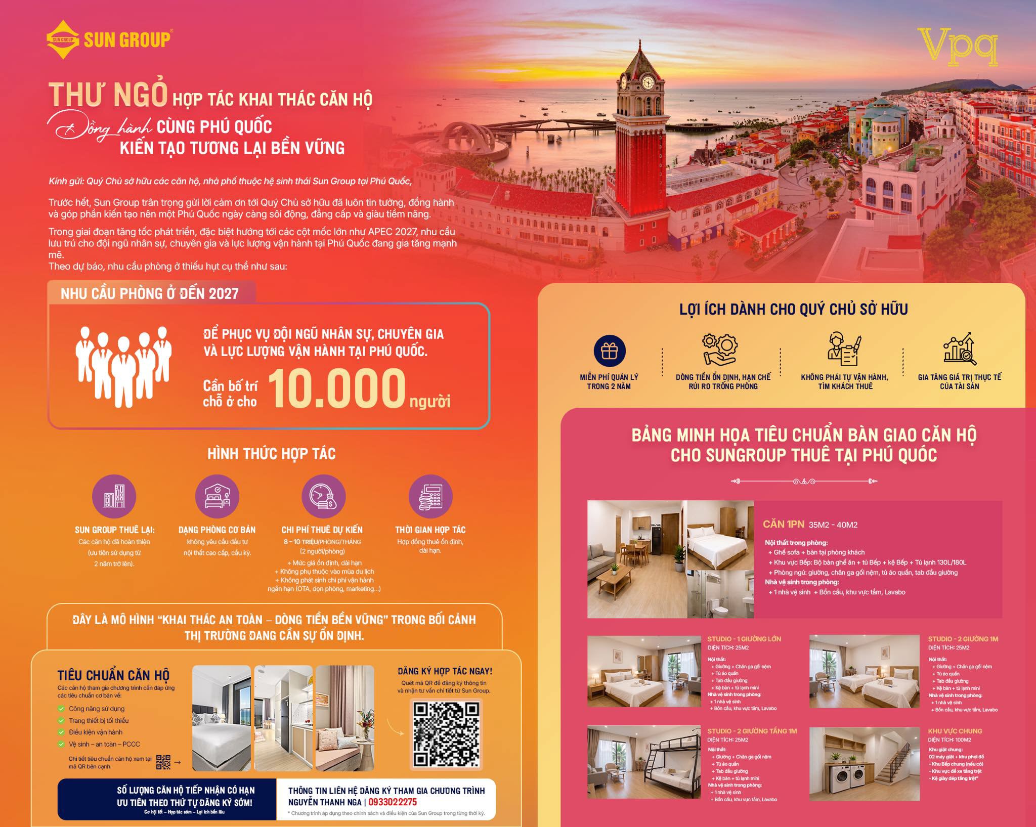 Thư ngỏ Sun Group hợp tác khai thác căn hộ