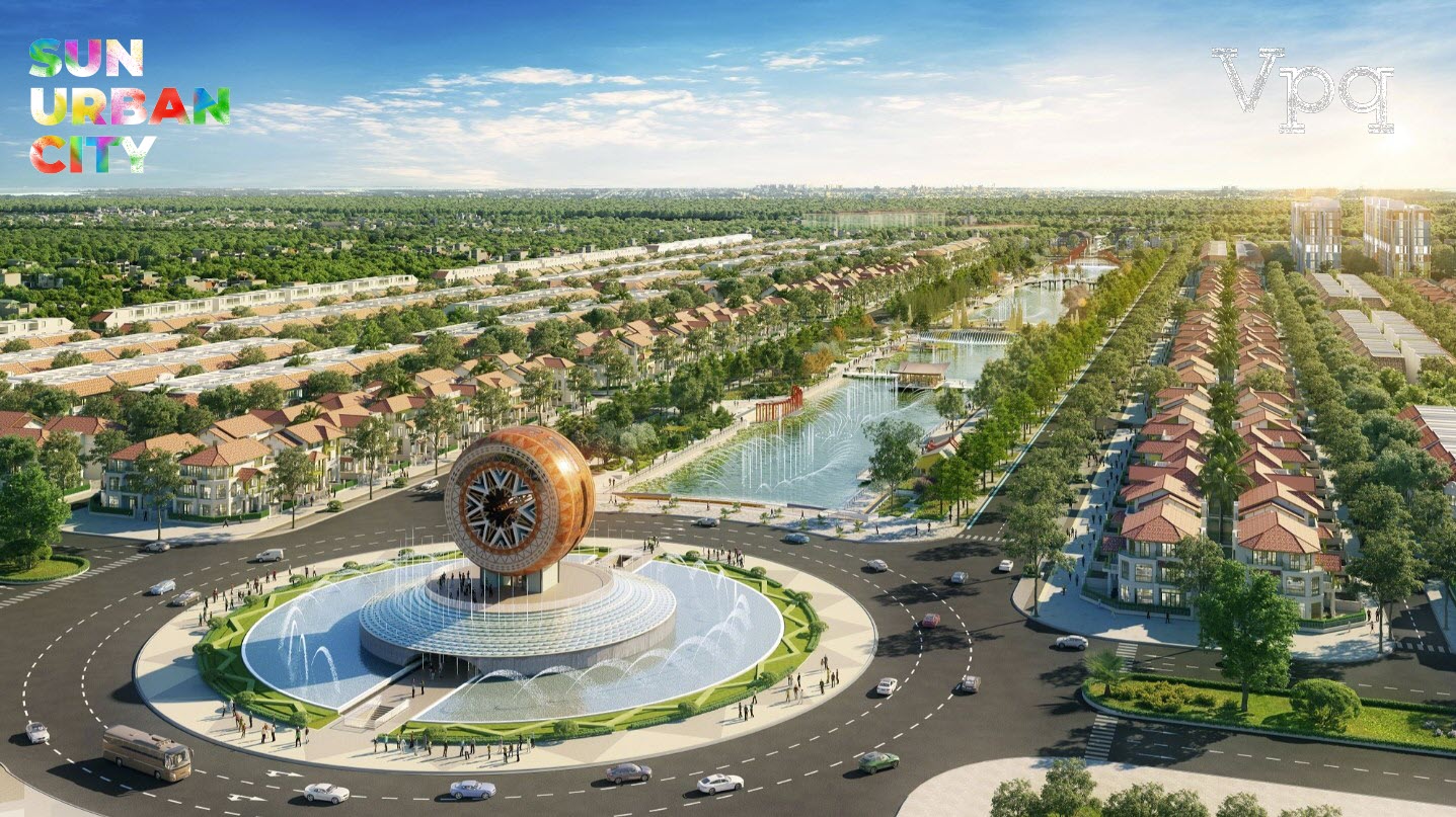 Sun Urban City được quy hoạch bài bản với không gian xanh, hồ nước và những tiện ích đẳng cấp