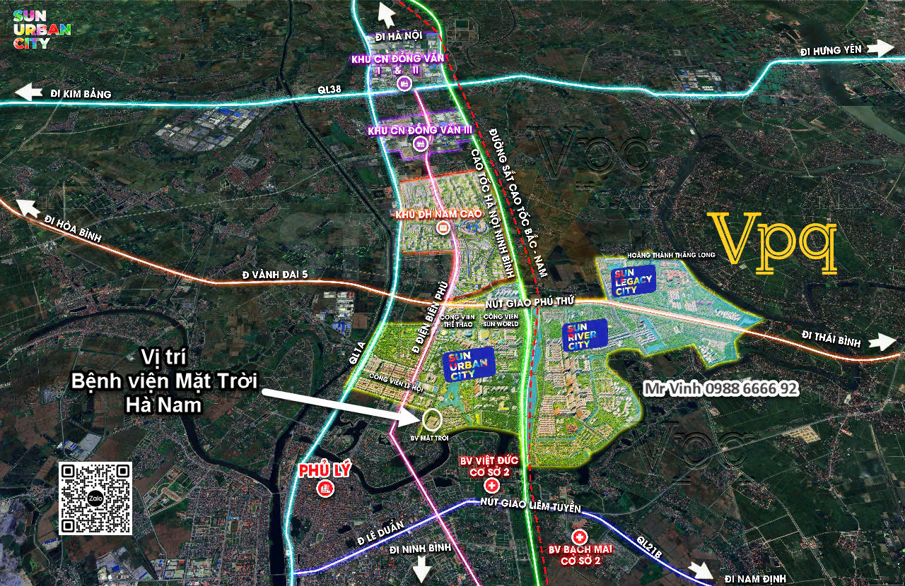 Vị trí bệnh viện Mặt Trời Hà Nam
