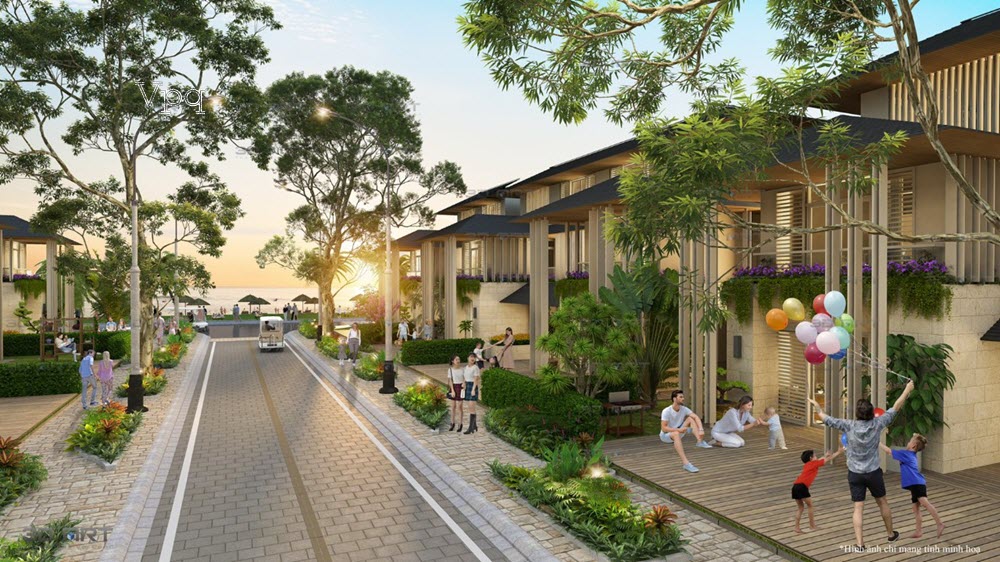 Phối cảnh Beach Villa ph&acirc;n khu the Oceana - Sun Secret Valley