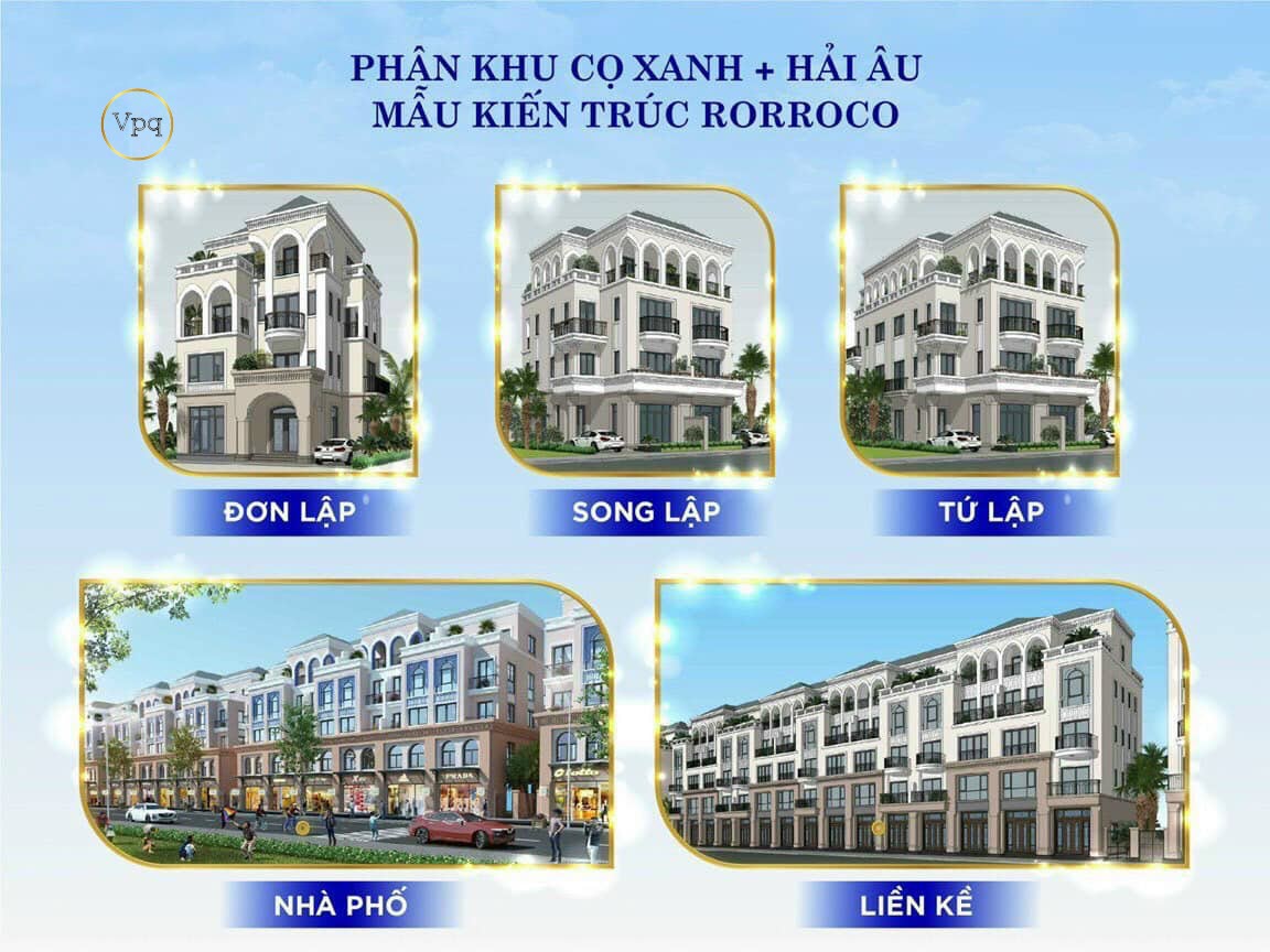 Các loại hình sản phẩm tại phân khu Cọ Xanh The Empire Vinhomes Ocean Park