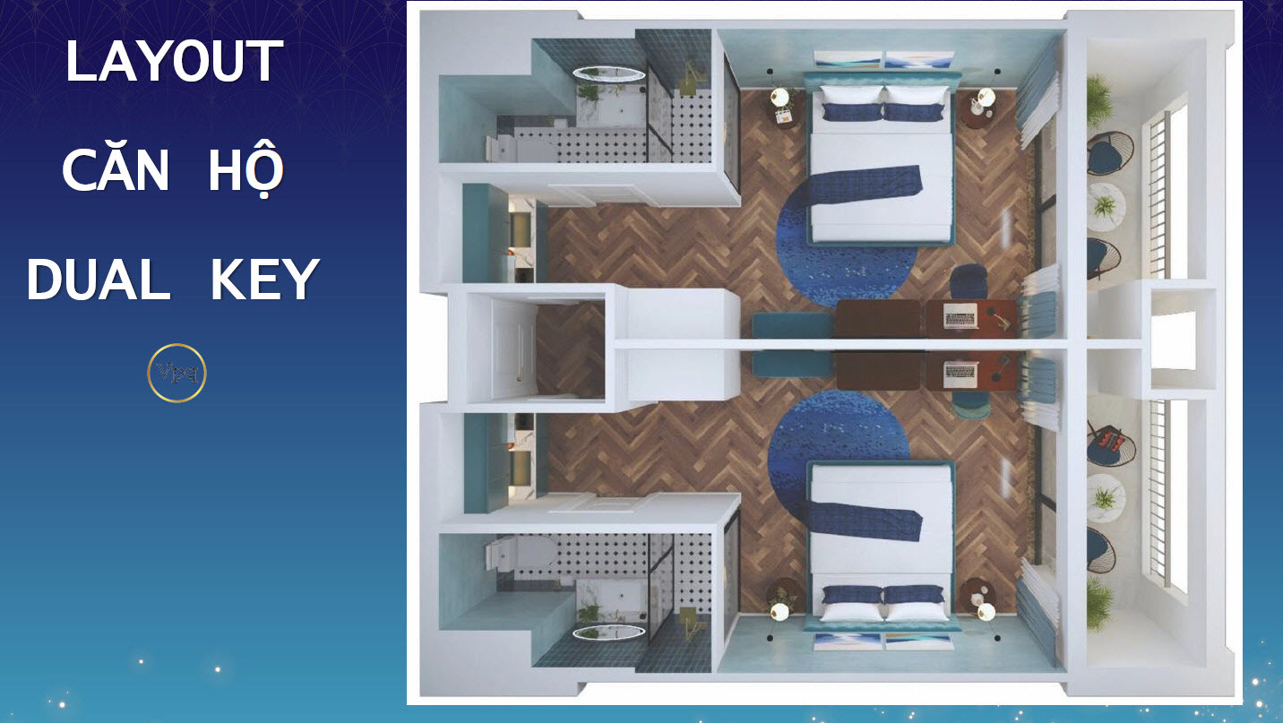 Căn hộ Dual Key tháp The Sky - Sun Grand City Hillside Residence