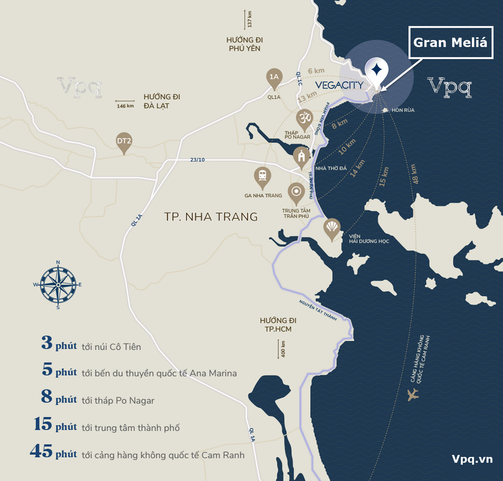 Vị trí dự án Gran Meliá Nha Trang
