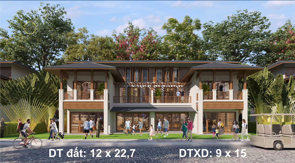 Diện tích của Shop Villa The Avenue Sun Secret Valley Phú Quốc