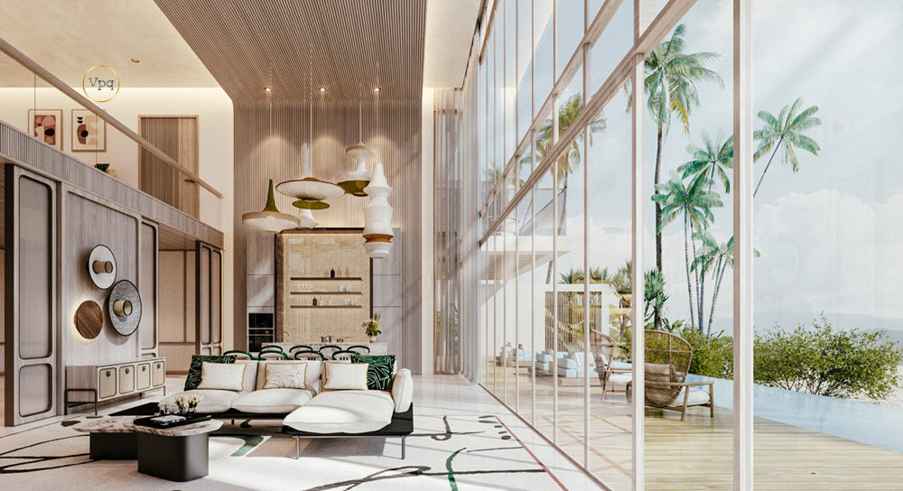 Góc view từ bên trong biệt thự LUXNAM* Phú Quốc trên đồi