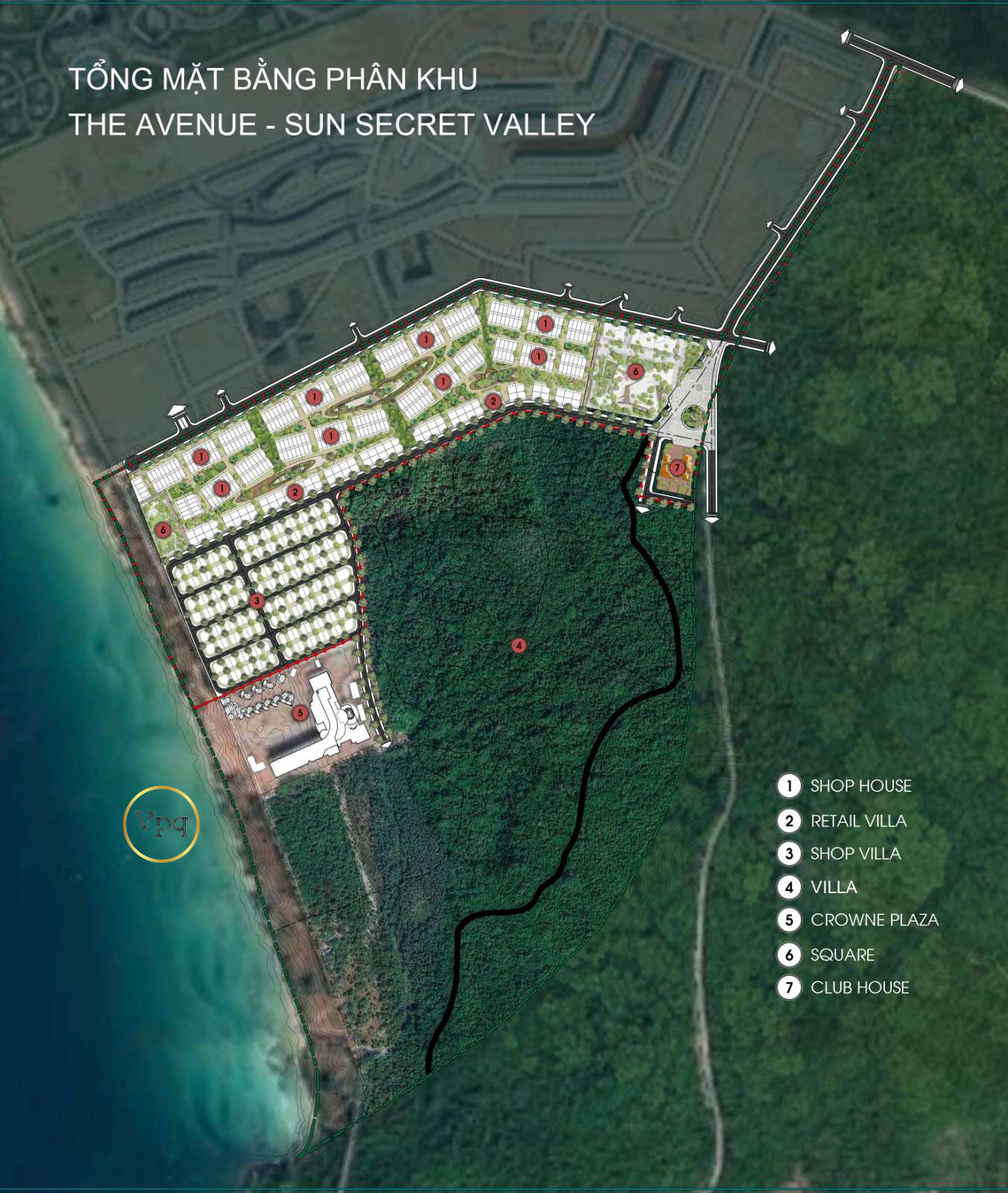 Mặt bằng phân khu The Avenue Sun Secret Valley