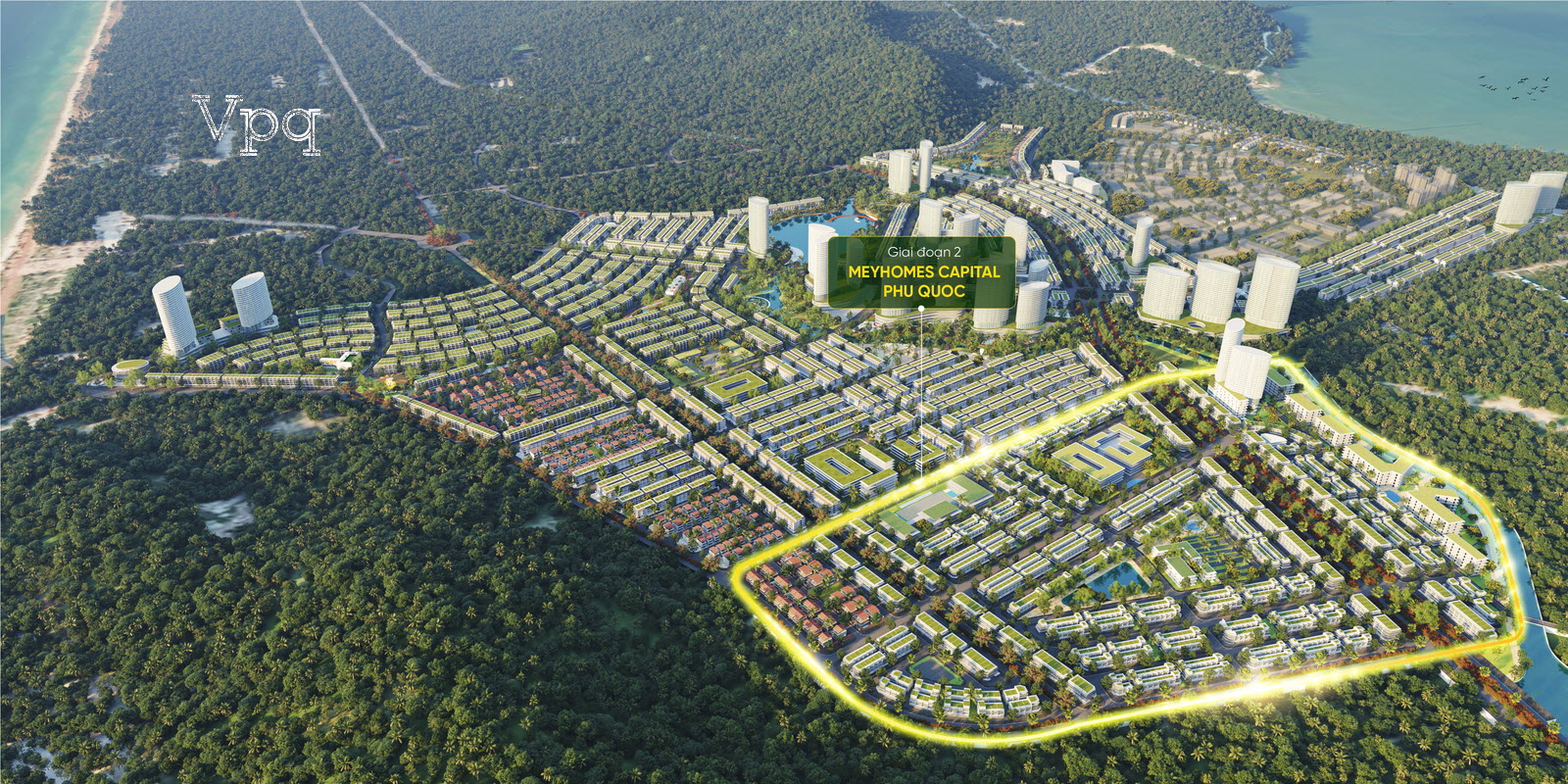 Tổng quan vị tr&iacute; giai đoạn 2 Meyhomes Capital Ph&uacute; Quốc