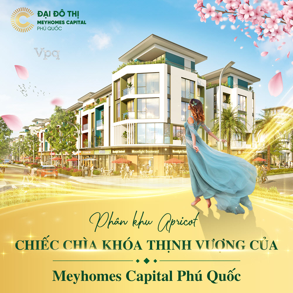 Phối cảnh Shophouse Apricot Meyhomes Capital Ph&uacute; Quốc