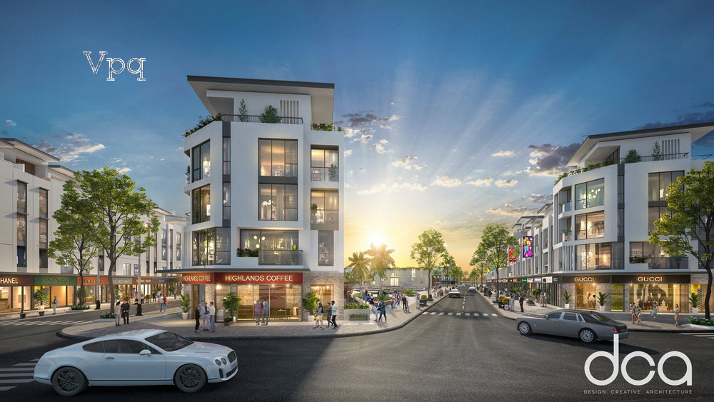 H&igrave;nh ảnh phối cảnh Shophouse Diamond (Crystal City)