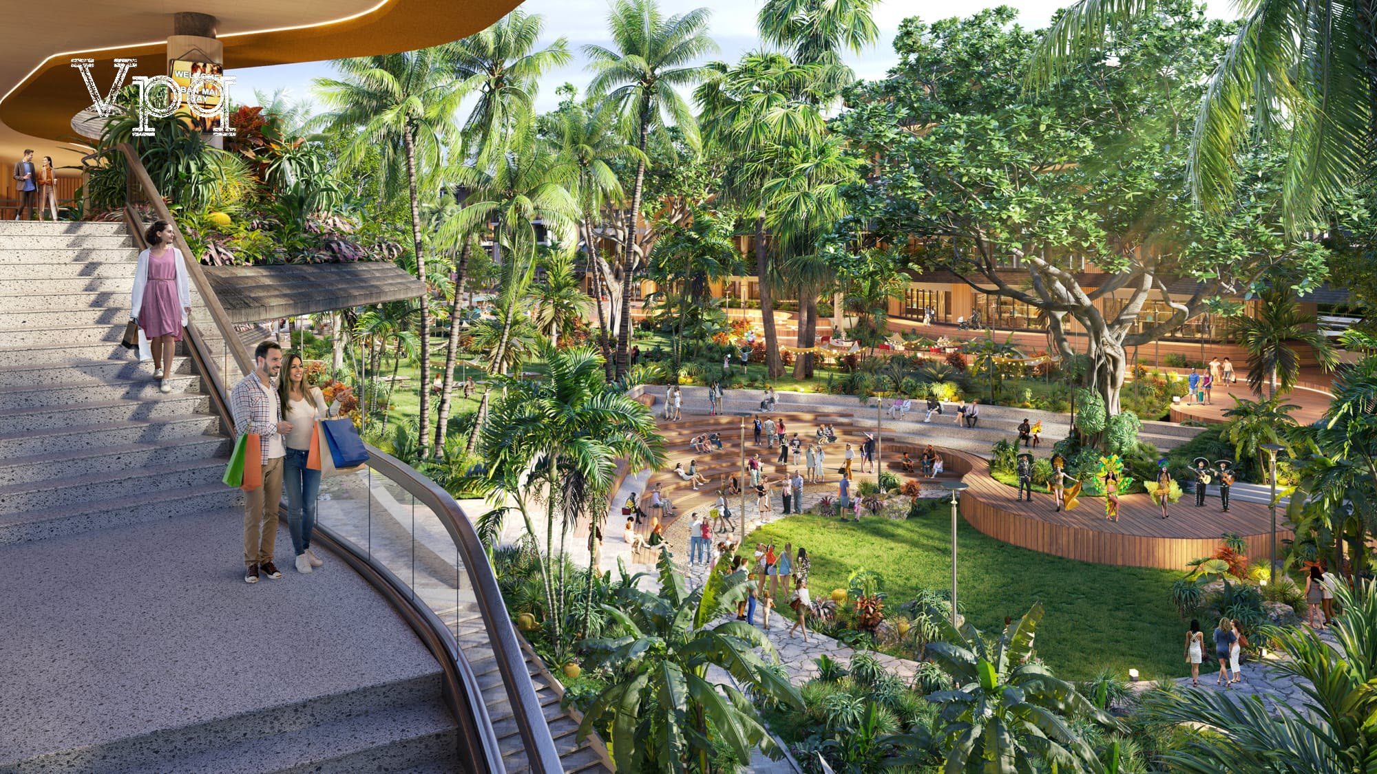 Phối cảnh hoạt động retail của dự án Sunrise Park Villa
