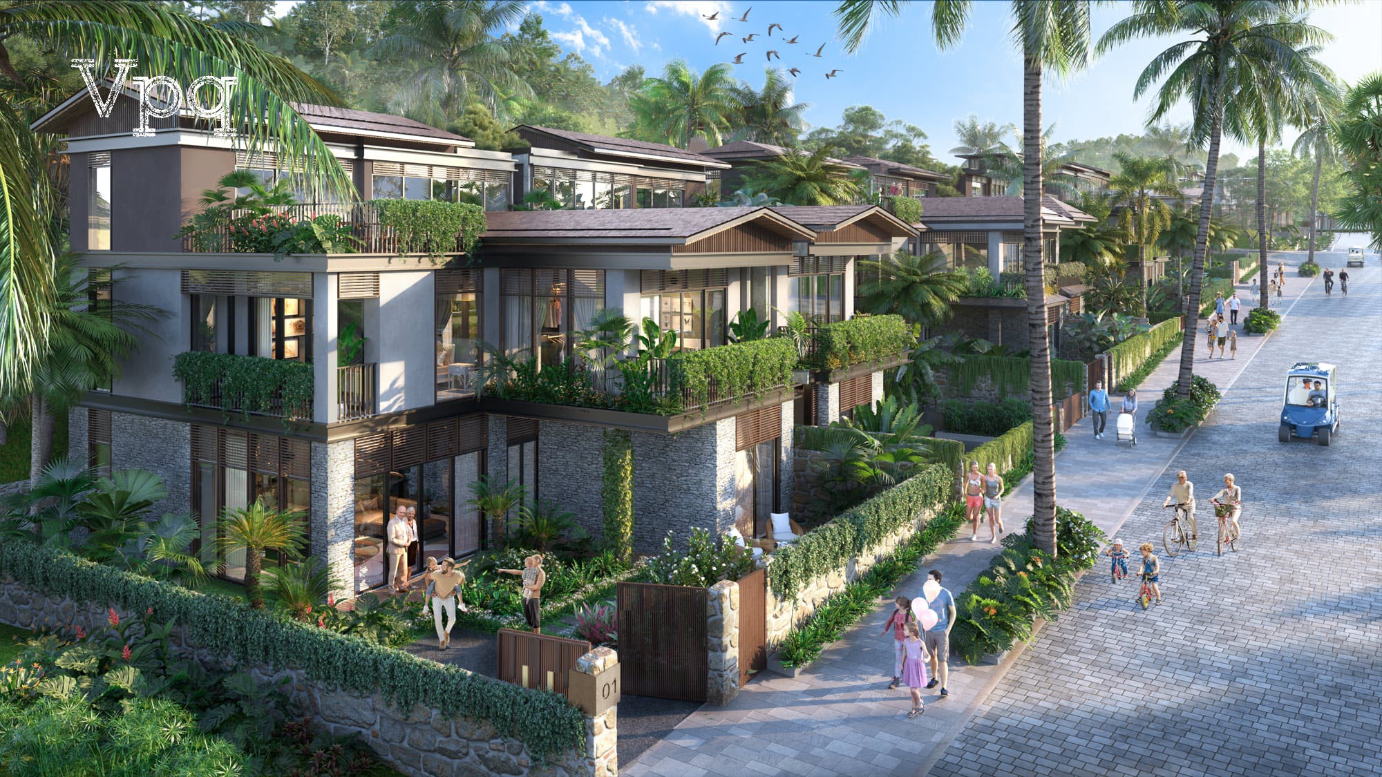 Kiến trúc mặt ngoài của Park Villa Bãi Sao
