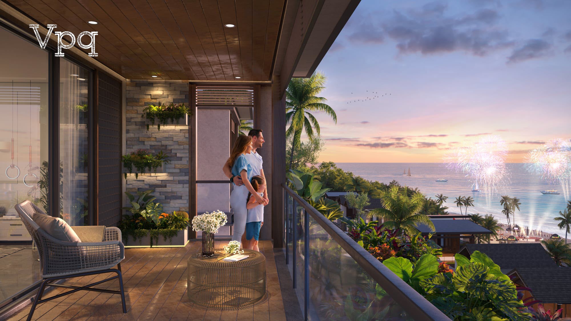 Góc view biển từ biệt thự đơn lập Sunrise Park Villa