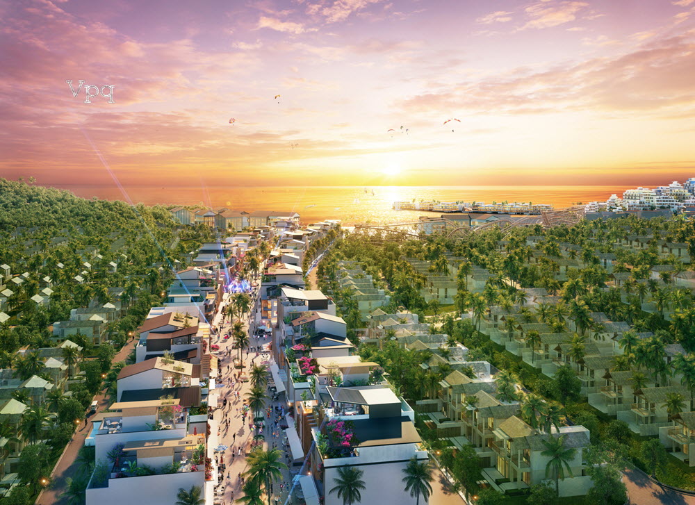 Góc view những căn nhà phố thương mại Shophouse Paradise Walk