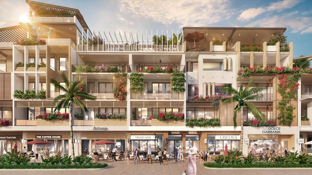 Những căn nhà phố thương mại Paradise Walk tối ưu lấy ánh sáng tự nhiên