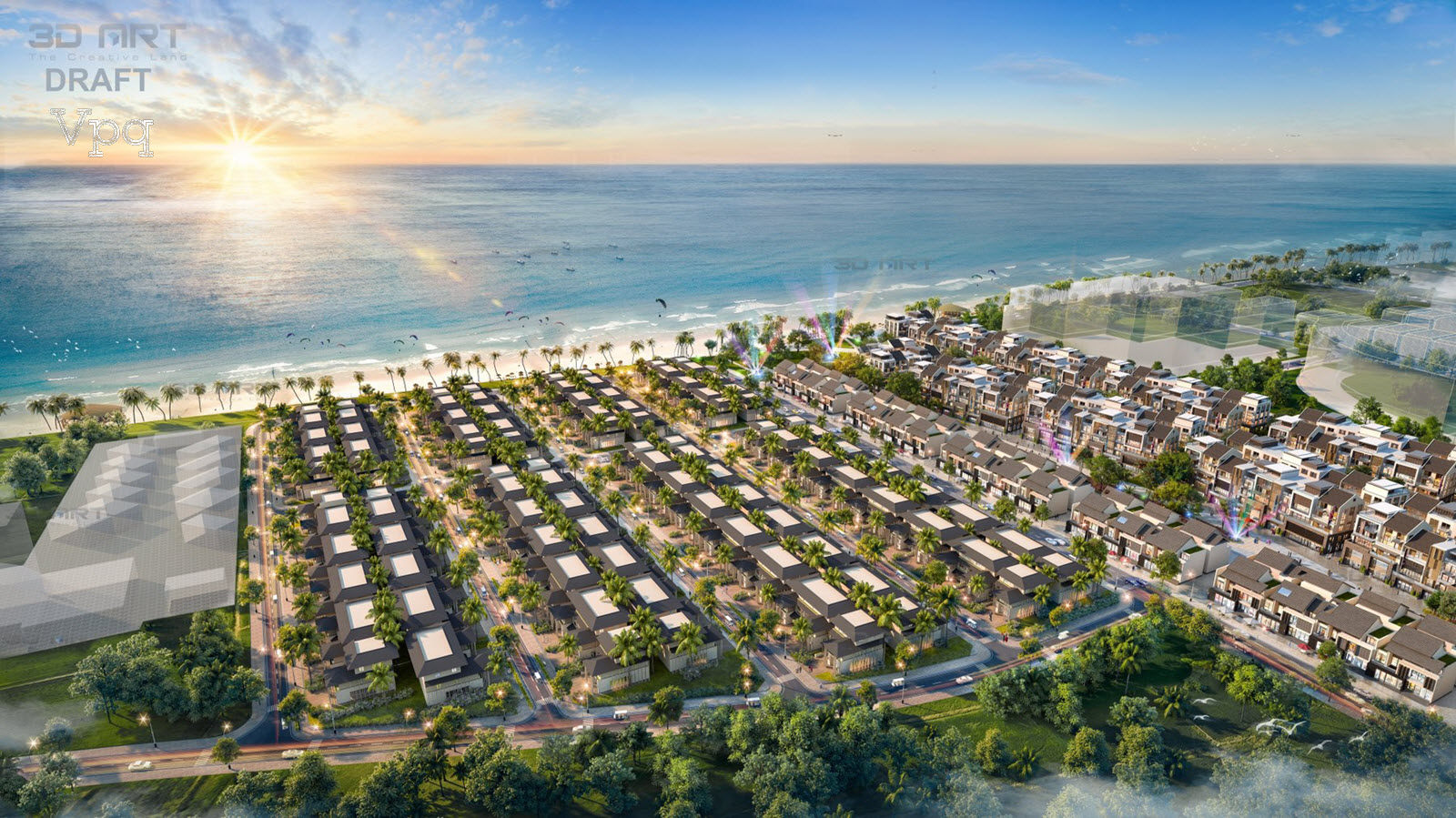 Beach Villa - Sun Secret Valley là những căn biệt thự chạy theo trục dọc hướng biển