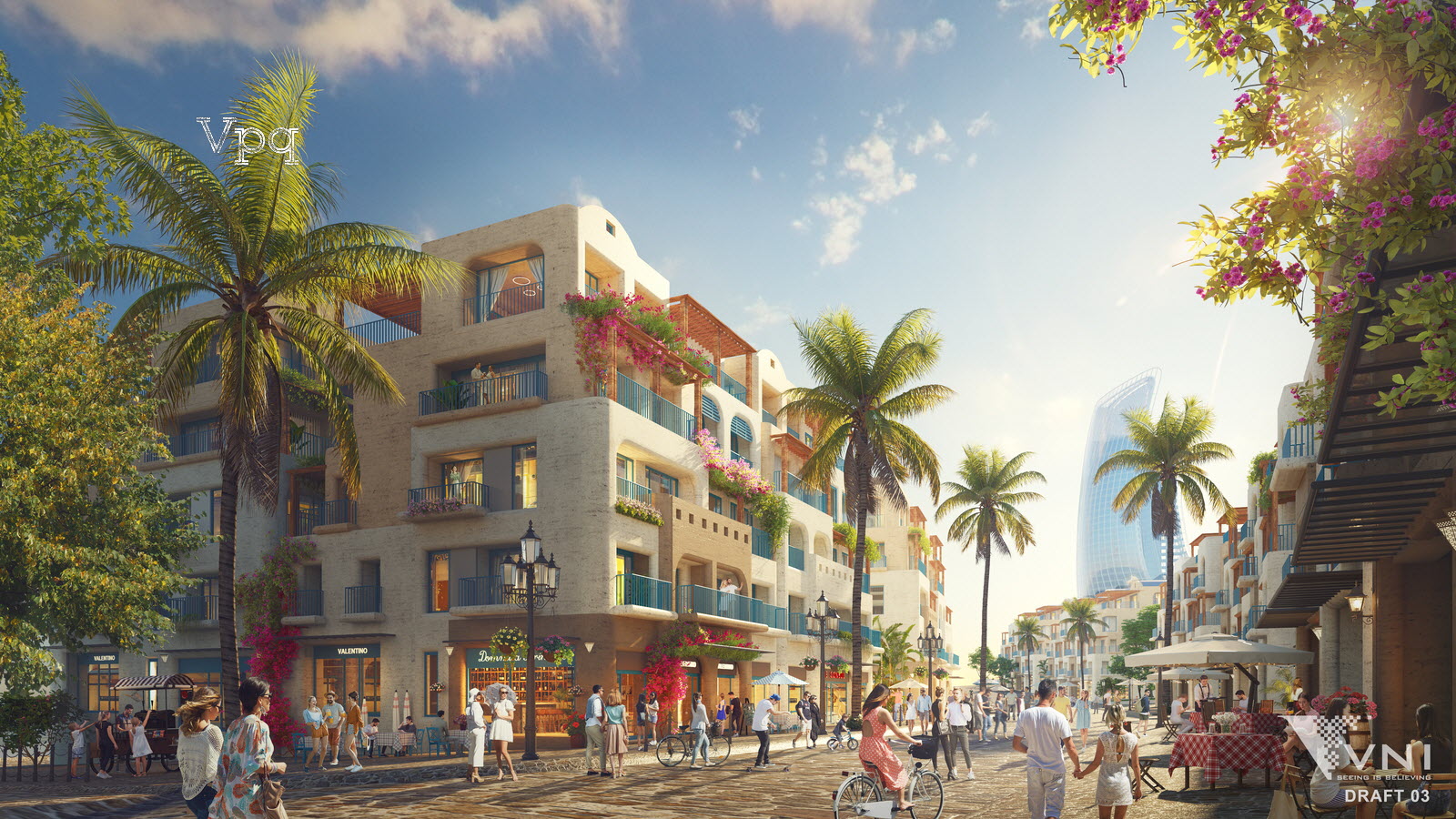 Biệt thự thương mại Commercial Villa Bãi Trào nằm trong hợp phần Sun Iconic Hub do 10 Design kiến tạo