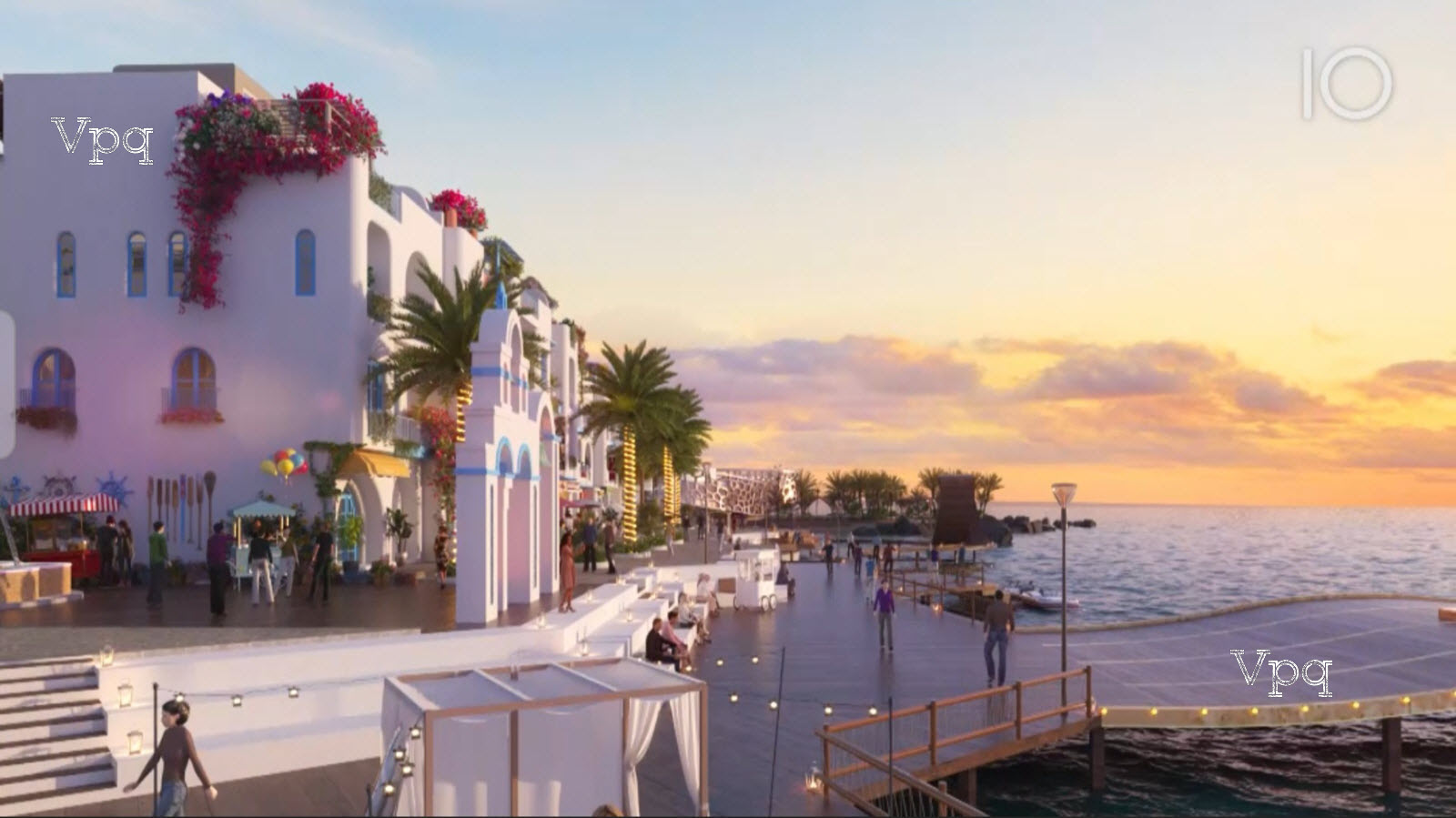 Phối cảnh những căn Shophouse Santorini mặt biển