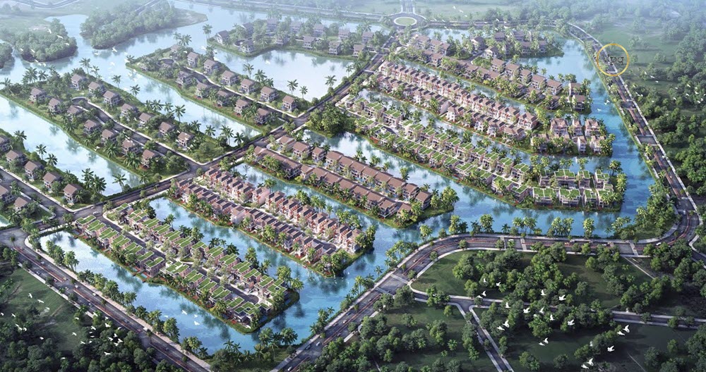Phối cảnh tổng thể biệt thự đảo Ecopark