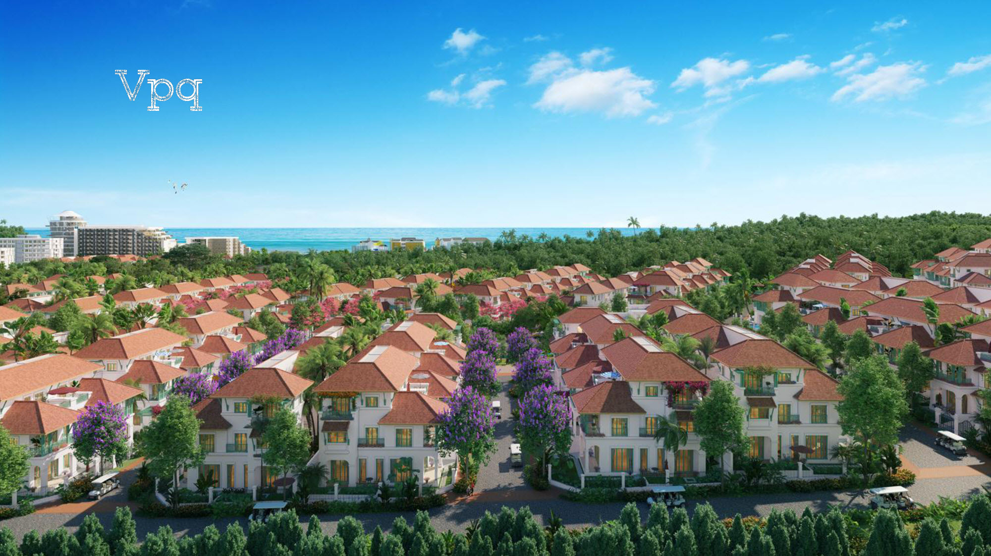 Phối cảnh ngôi làng nhiệt đới Sun Tropical Village