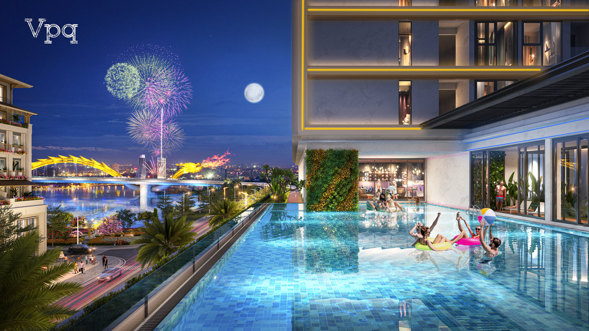 View si&ecirc;u đẹp từ hồ bơi Sun Ponte Residence