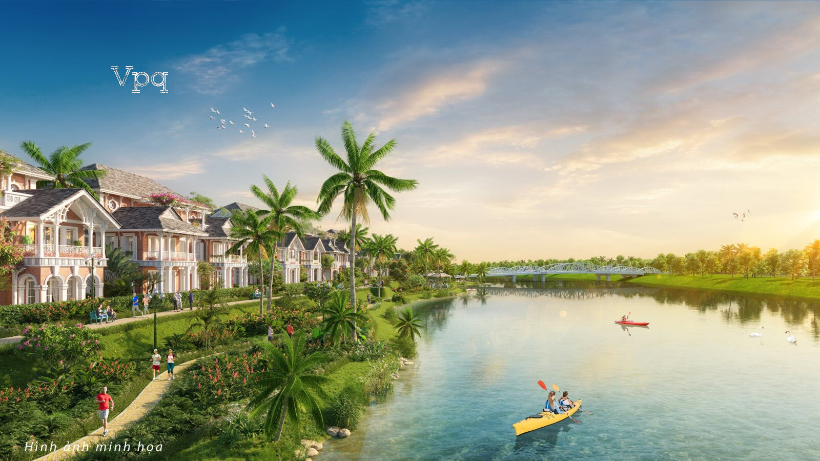 Phối cảnh tiện ích công viên ven sống Sunneva Island