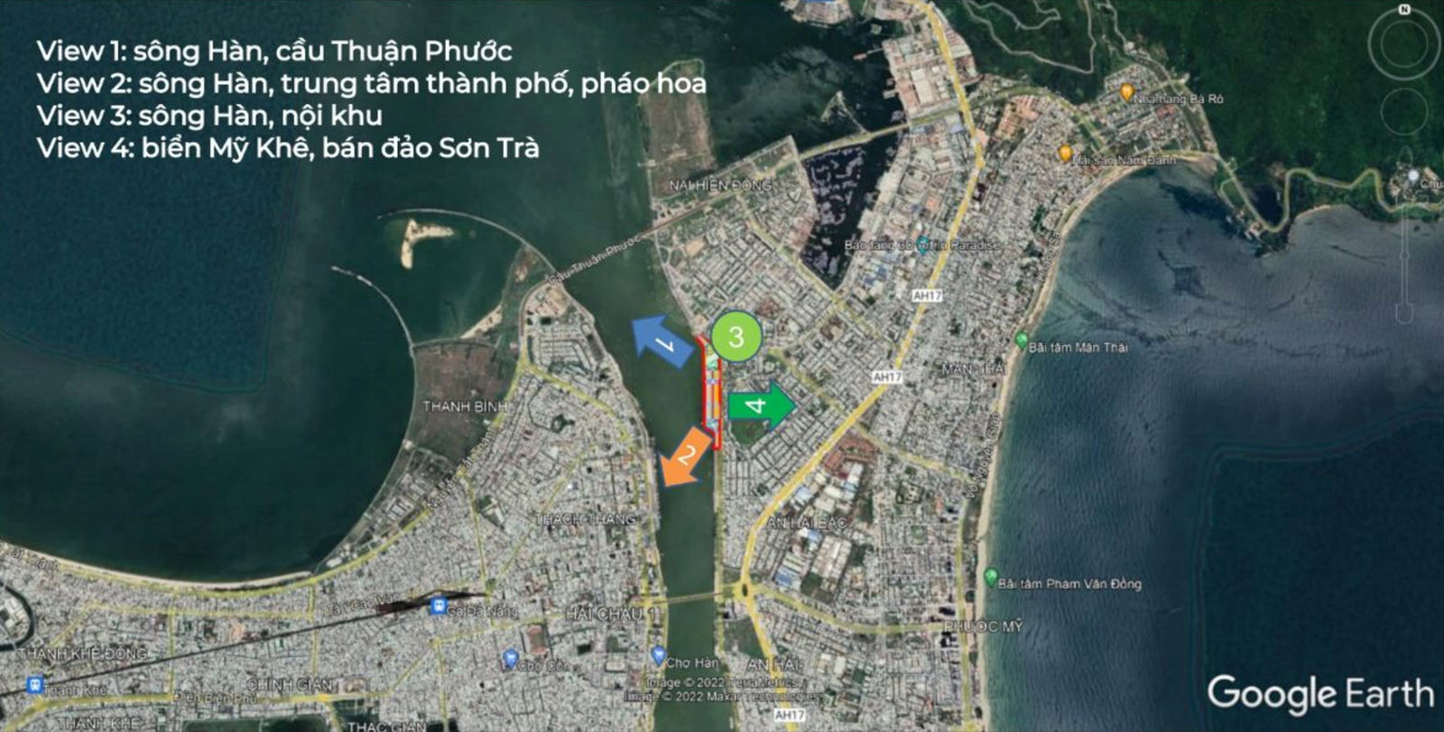 4 tầm view căn hộ Sun Riva Vista