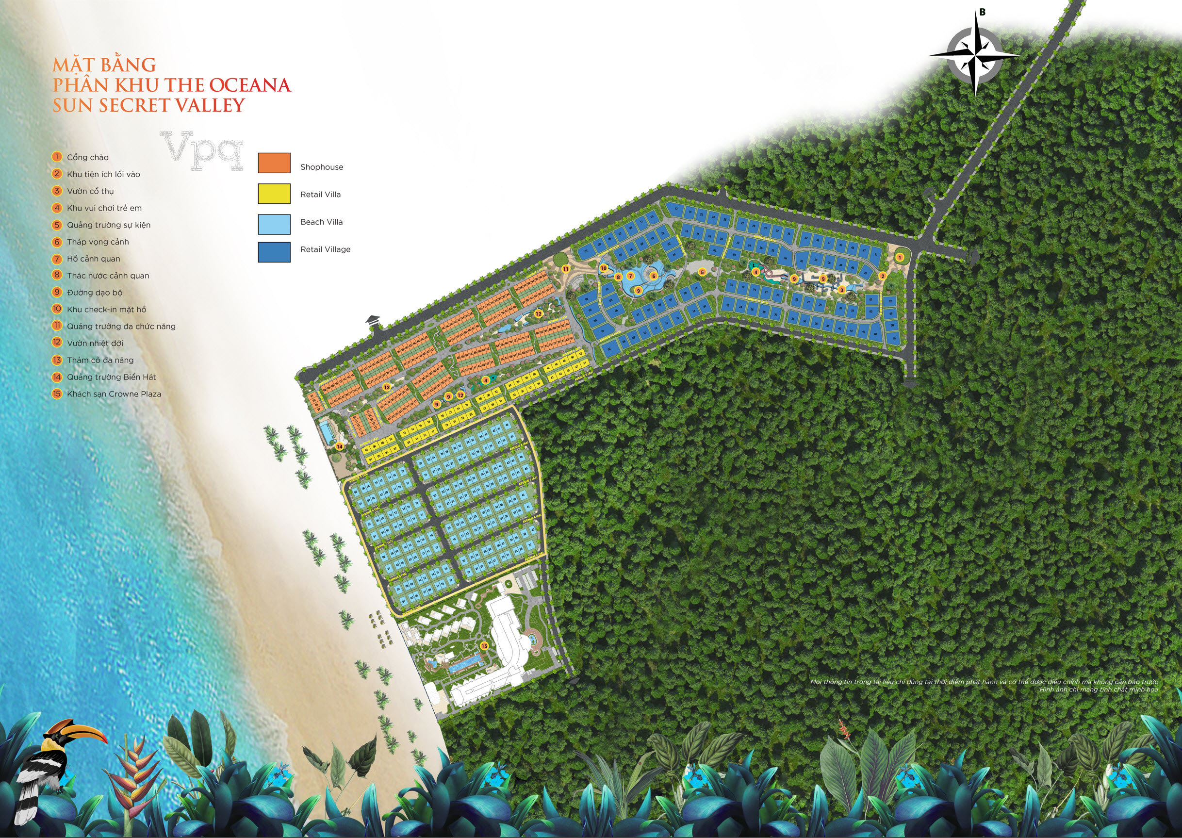 Tổng mặt bằng ph&acirc;n khu The Oceana Sun Secret Valley