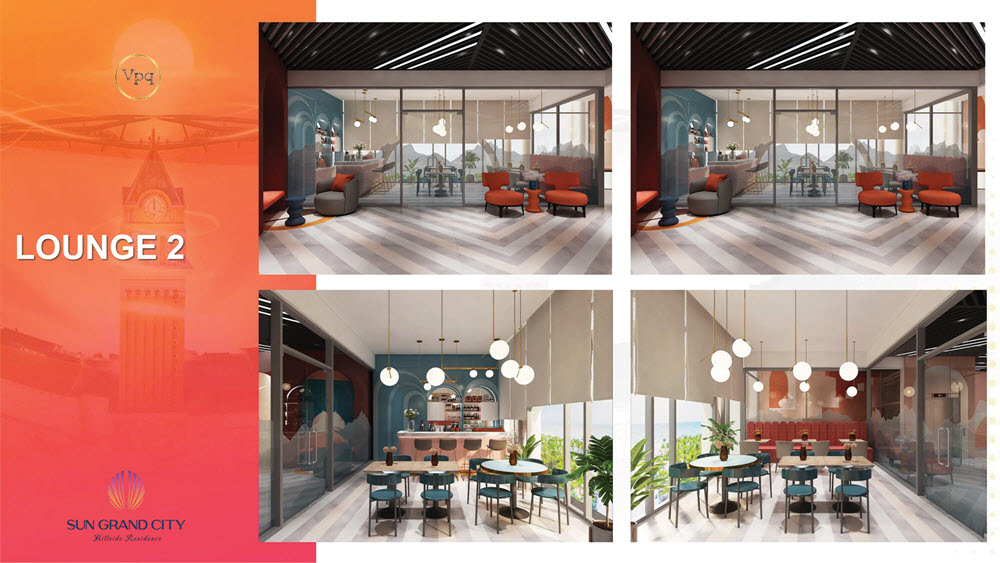 Phối cảnh Loung 2 tháp The Sky