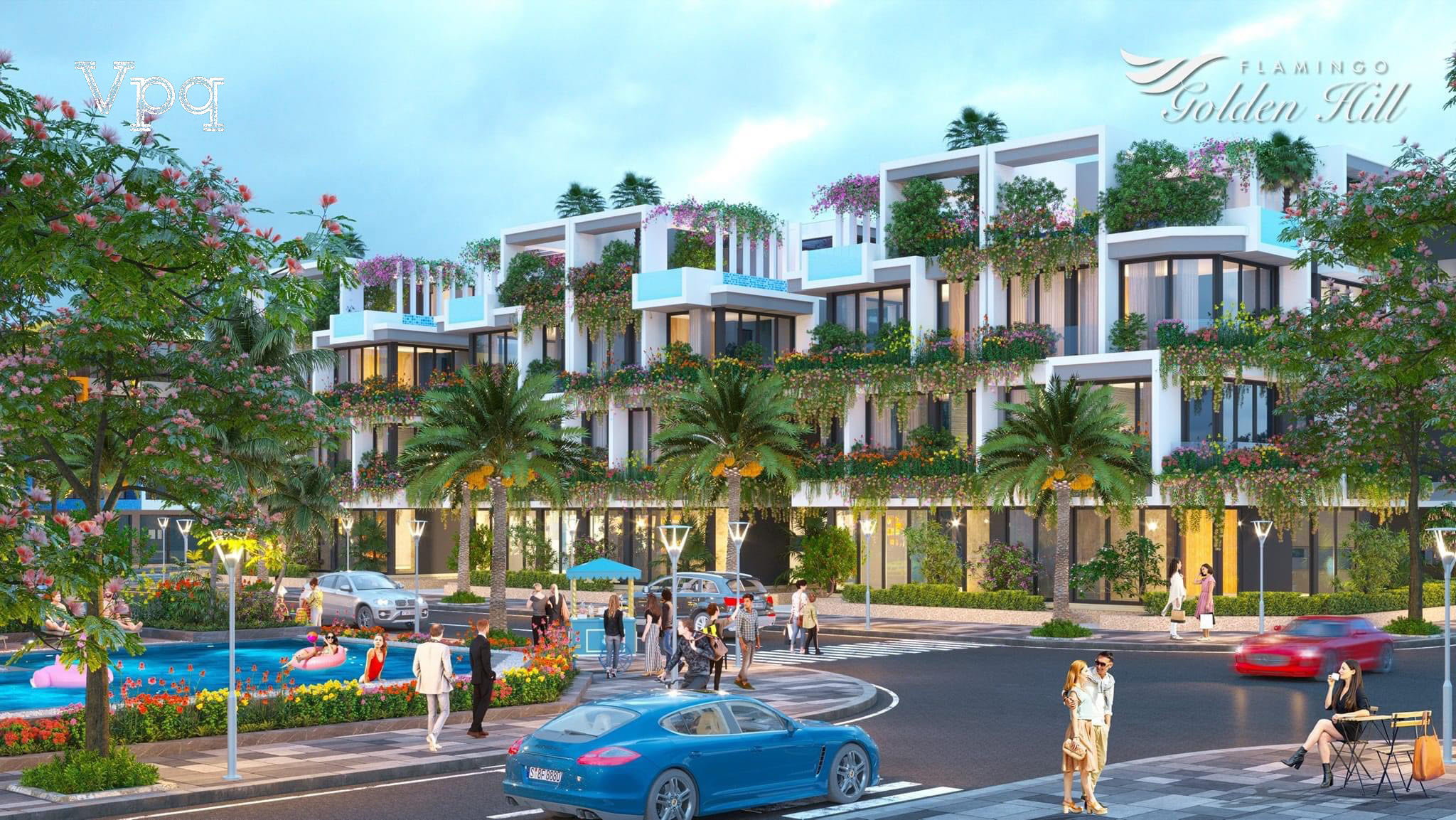 Phối cảnh kiến tr&uacute;c biệt thự Flamingo H&agrave; Nam