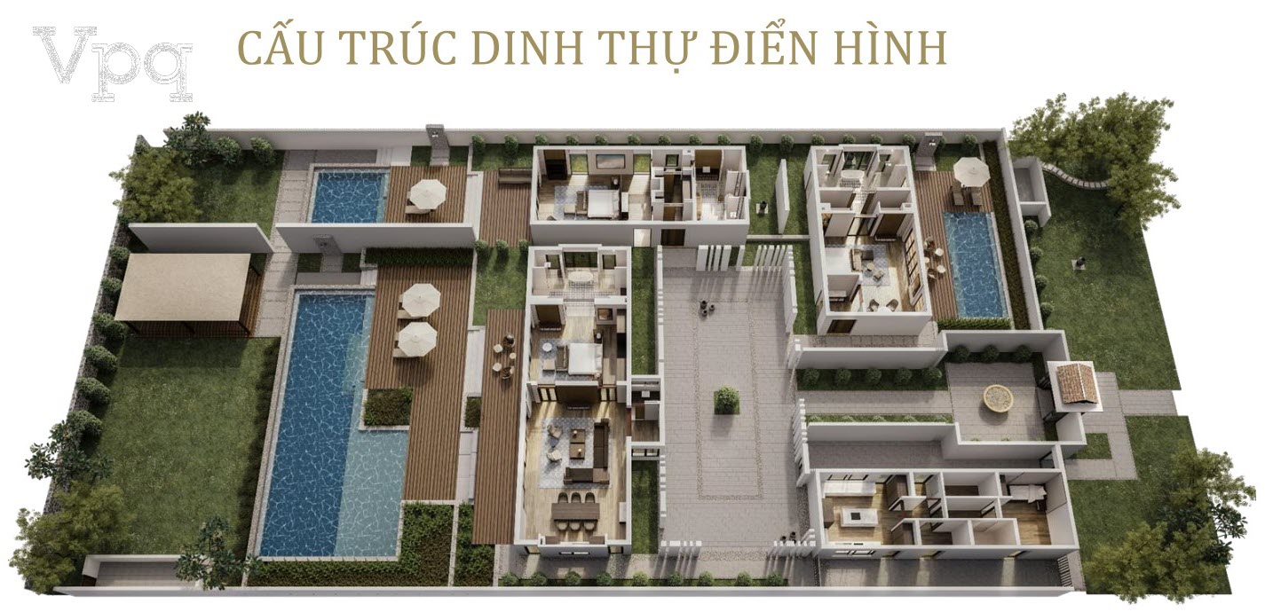 Cấu tr&uacute;c dinh thự điển h&igrave;nh