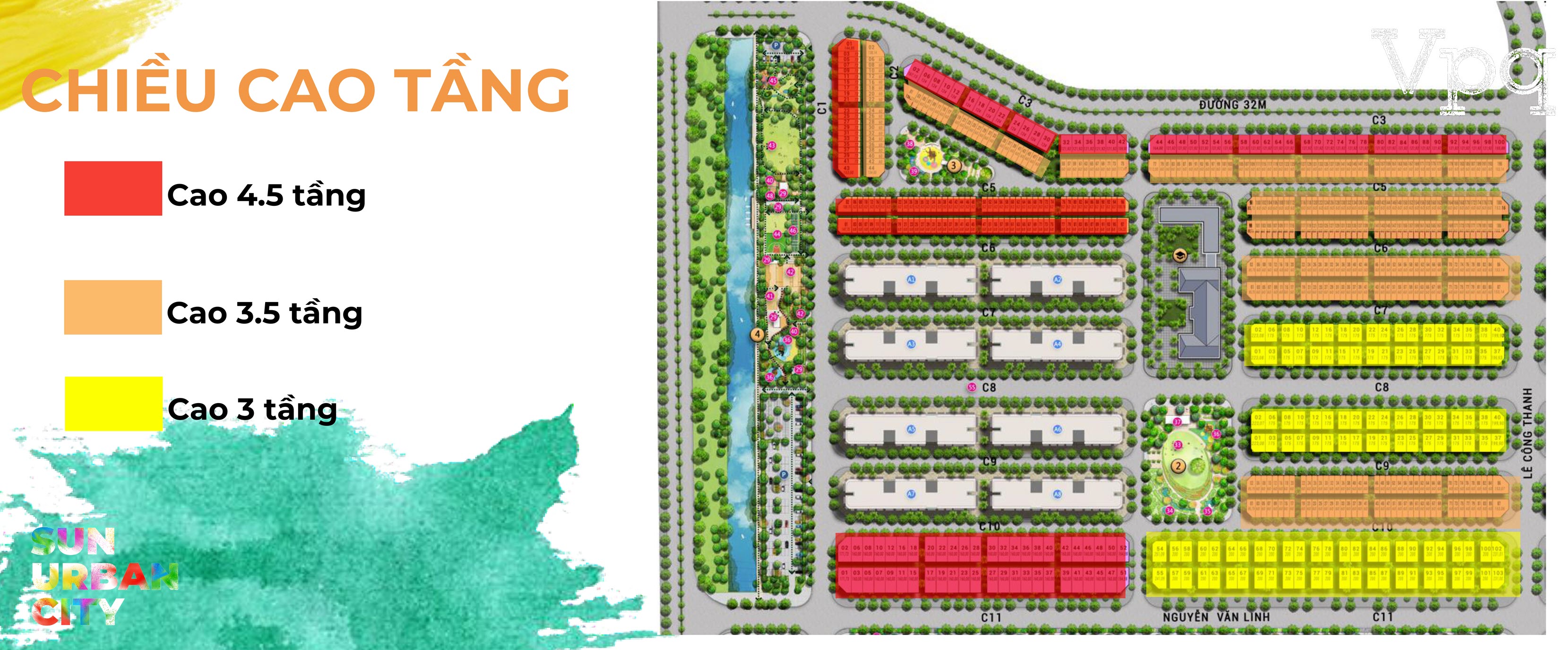 Mặt bằng chiều cao tầng của Kim Ngân 1