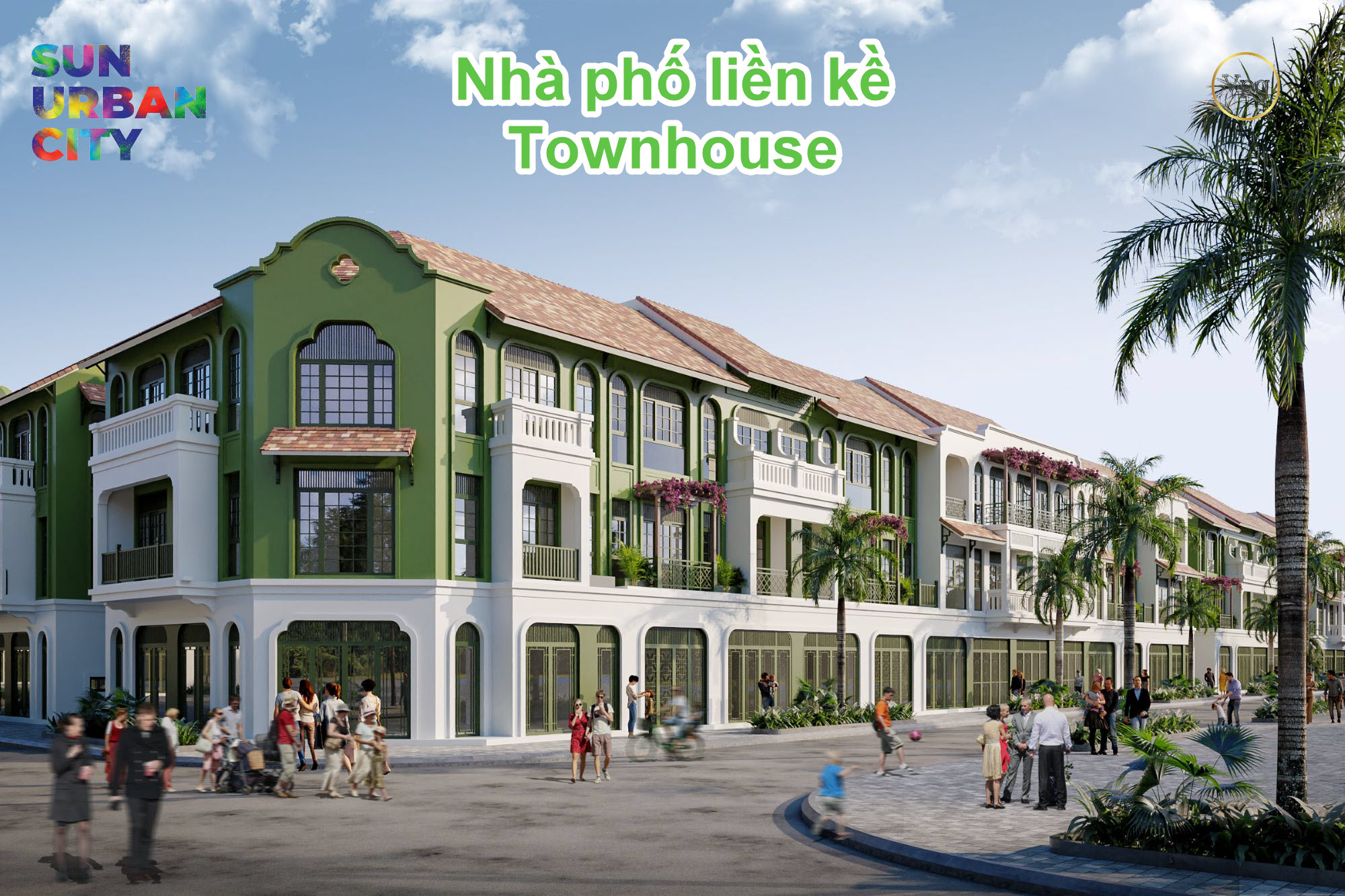 Những căn nhà phố Townhouse Sun Urban City xinh xắn đậm chất kiến trúc Indochine