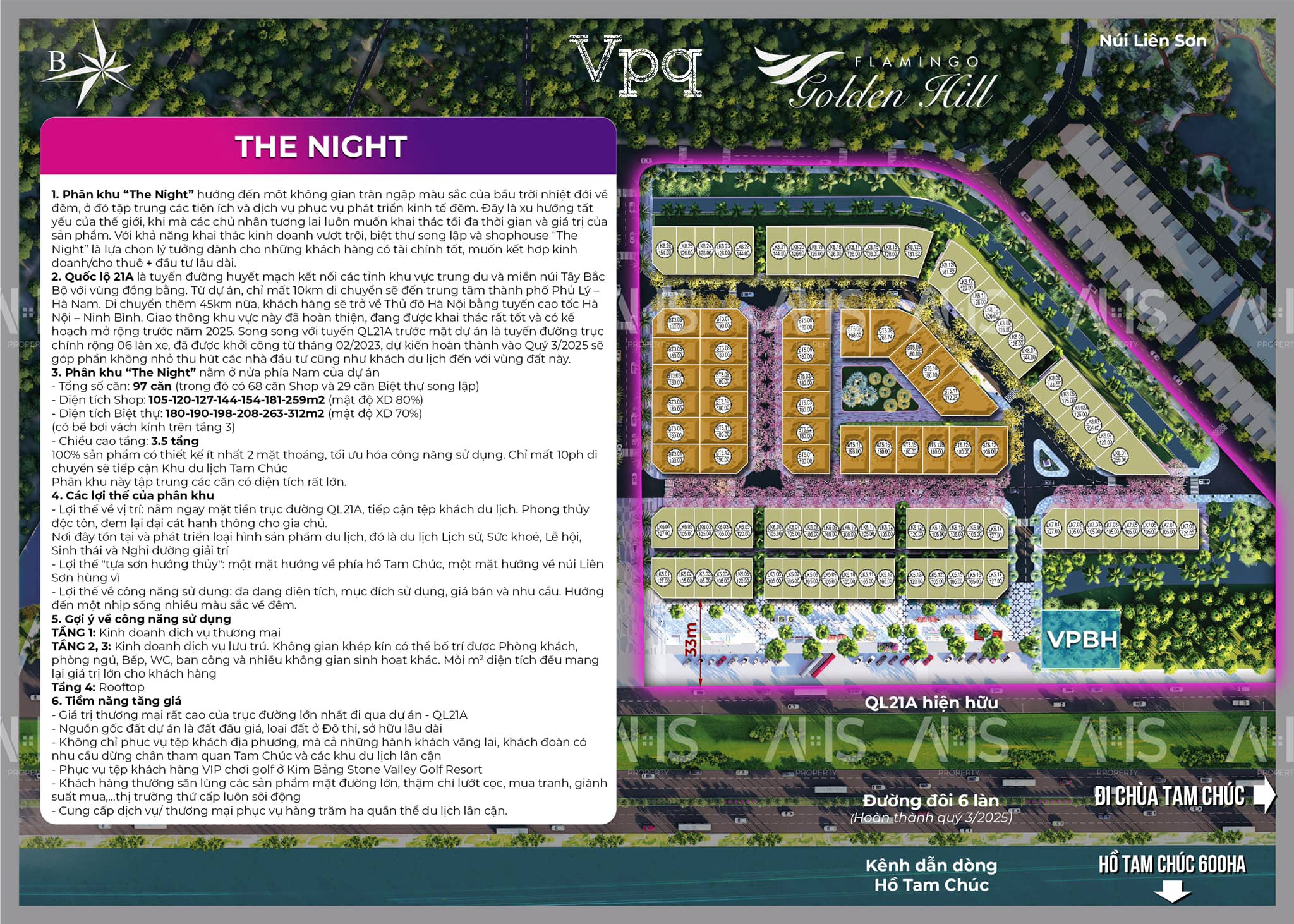 Mặt bằng ph&acirc;n khu The Night Flamingo H&agrave; Nam