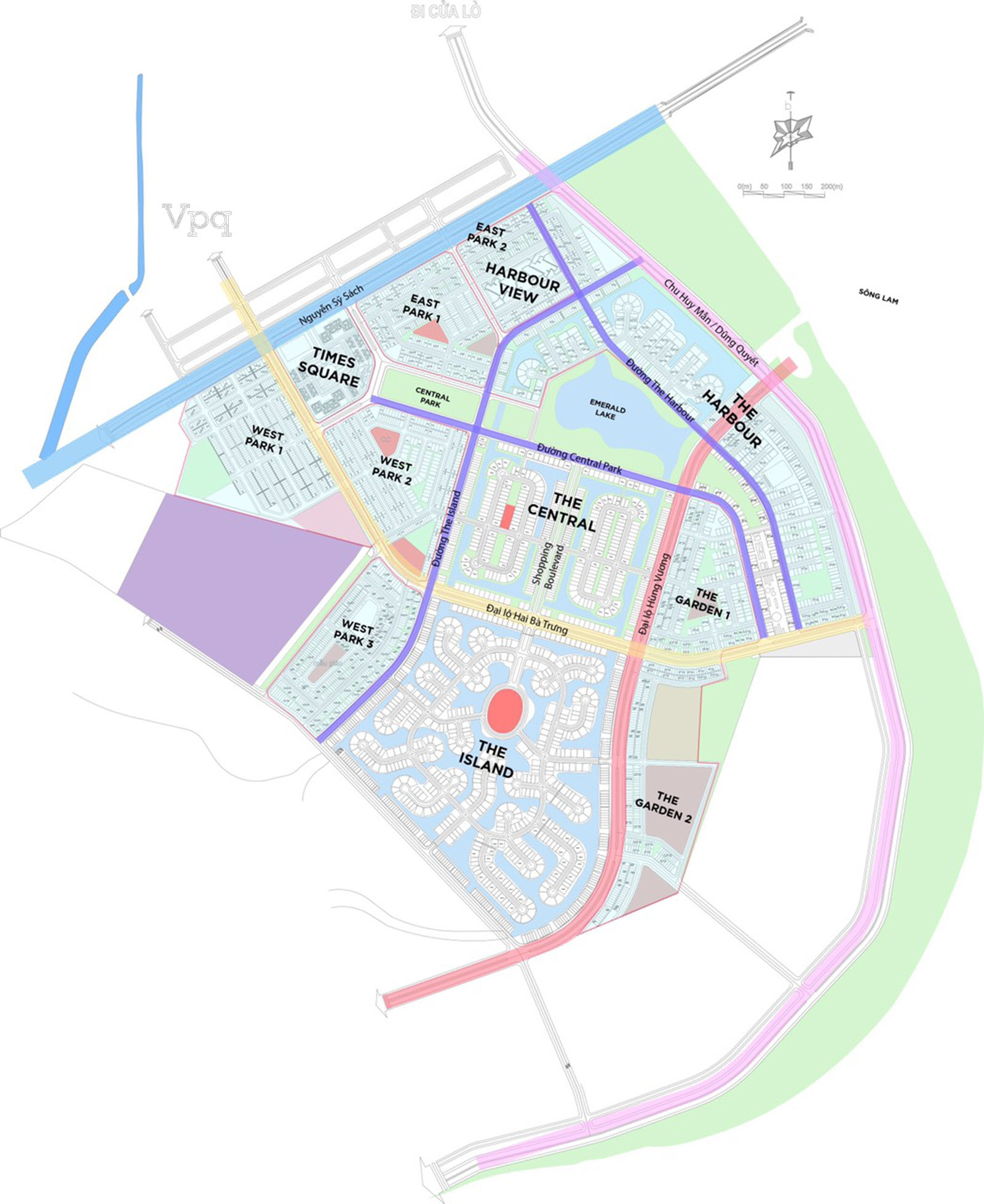 Mặt bằng quy hoạch 1/500 dự án Eco Central Park - Ecopark Vinh