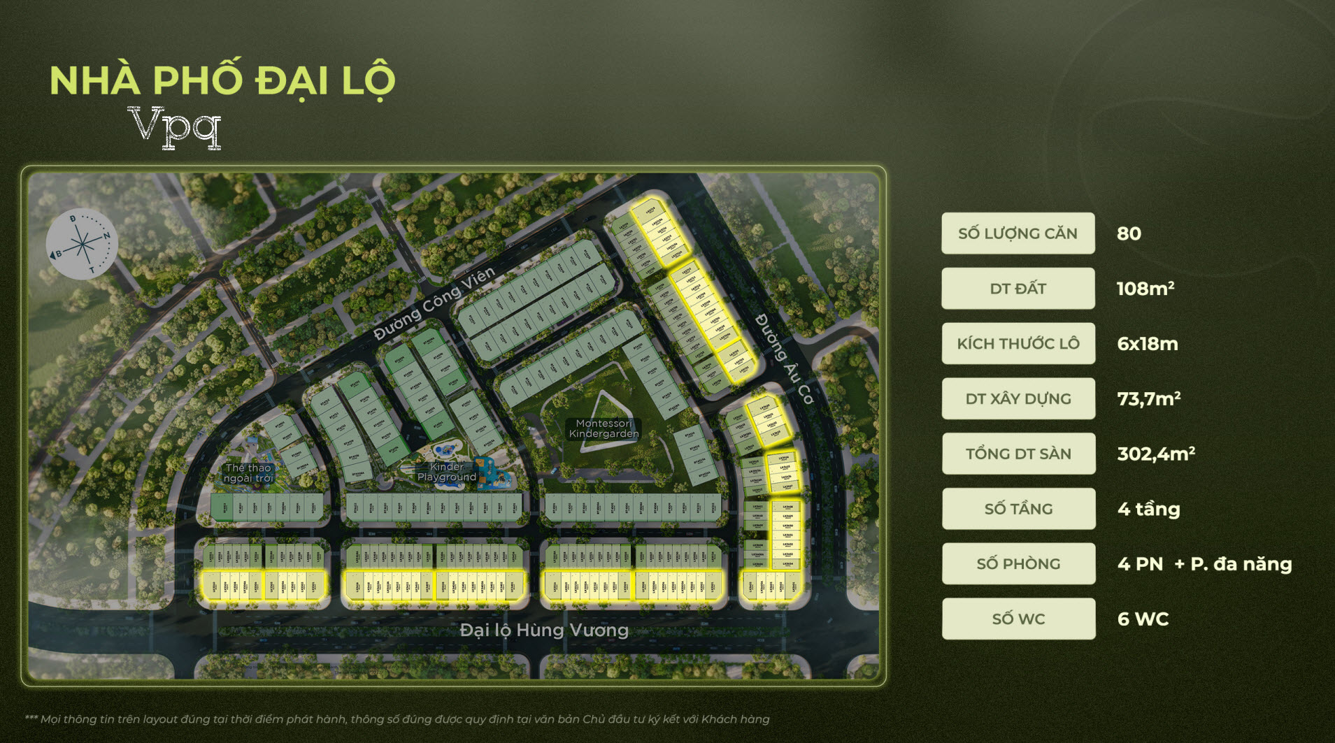 Mặt bằng Nhà phố đại lộ The Garden Eco Central Park Vinh