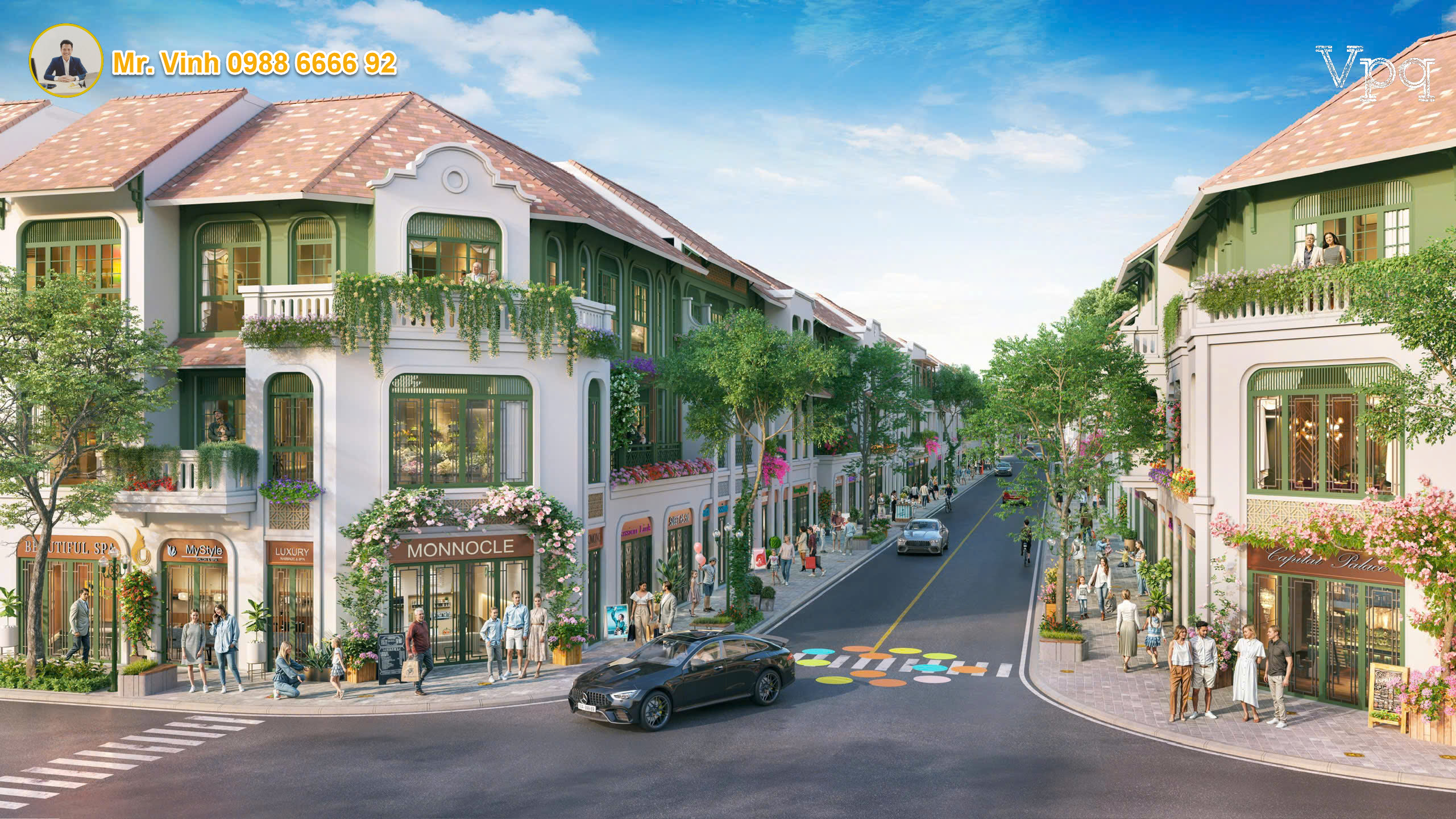 Phối cảnh nhà phố liền kề (Townhouse) dự án Sun Urban City Hà Nam