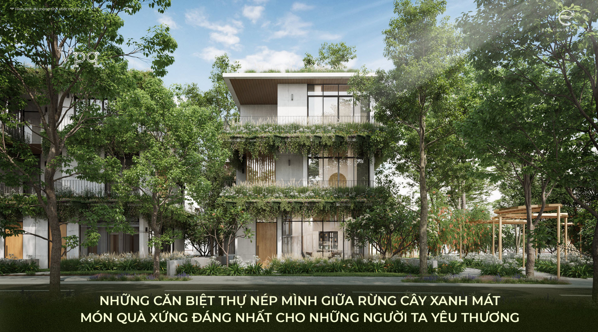 Phối cảnh biệt thự đơn lập phân khu The Garden Eco Central Park Vinh