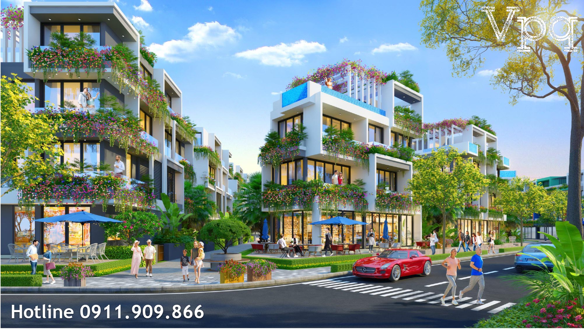 Phối cảnh biệt thự Flamingo Golden Hill H&agrave; Nam