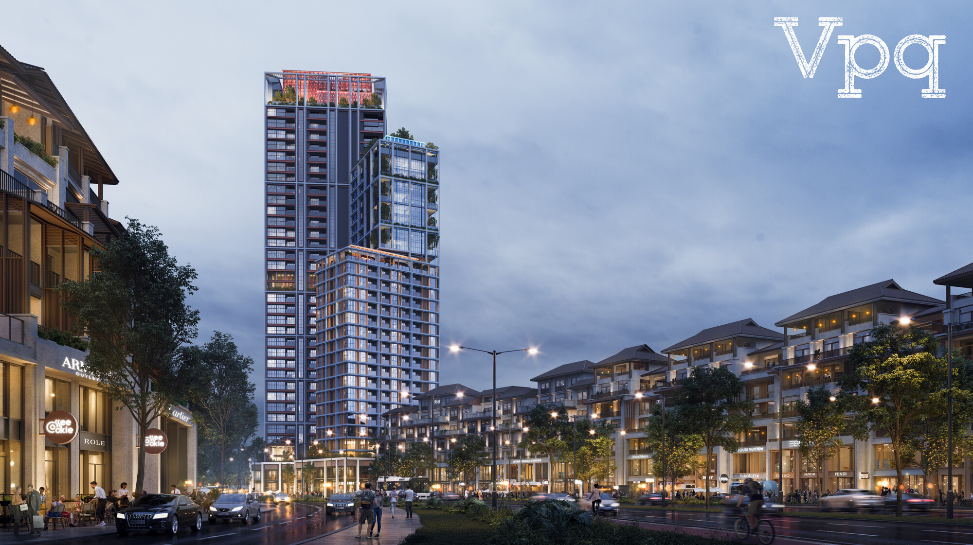 Phối cảnh căn hộ Sun Cosmo Residence Đà Nẵng mặt phố