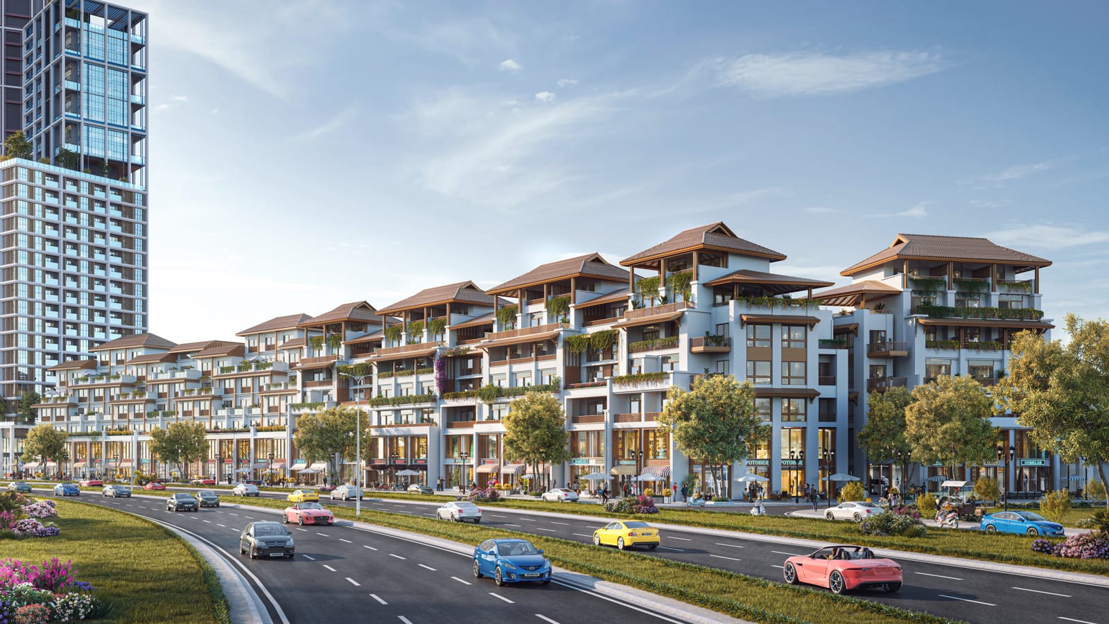 Phối cảnh những căn Townhouse dự án Sun Cosmo Residence