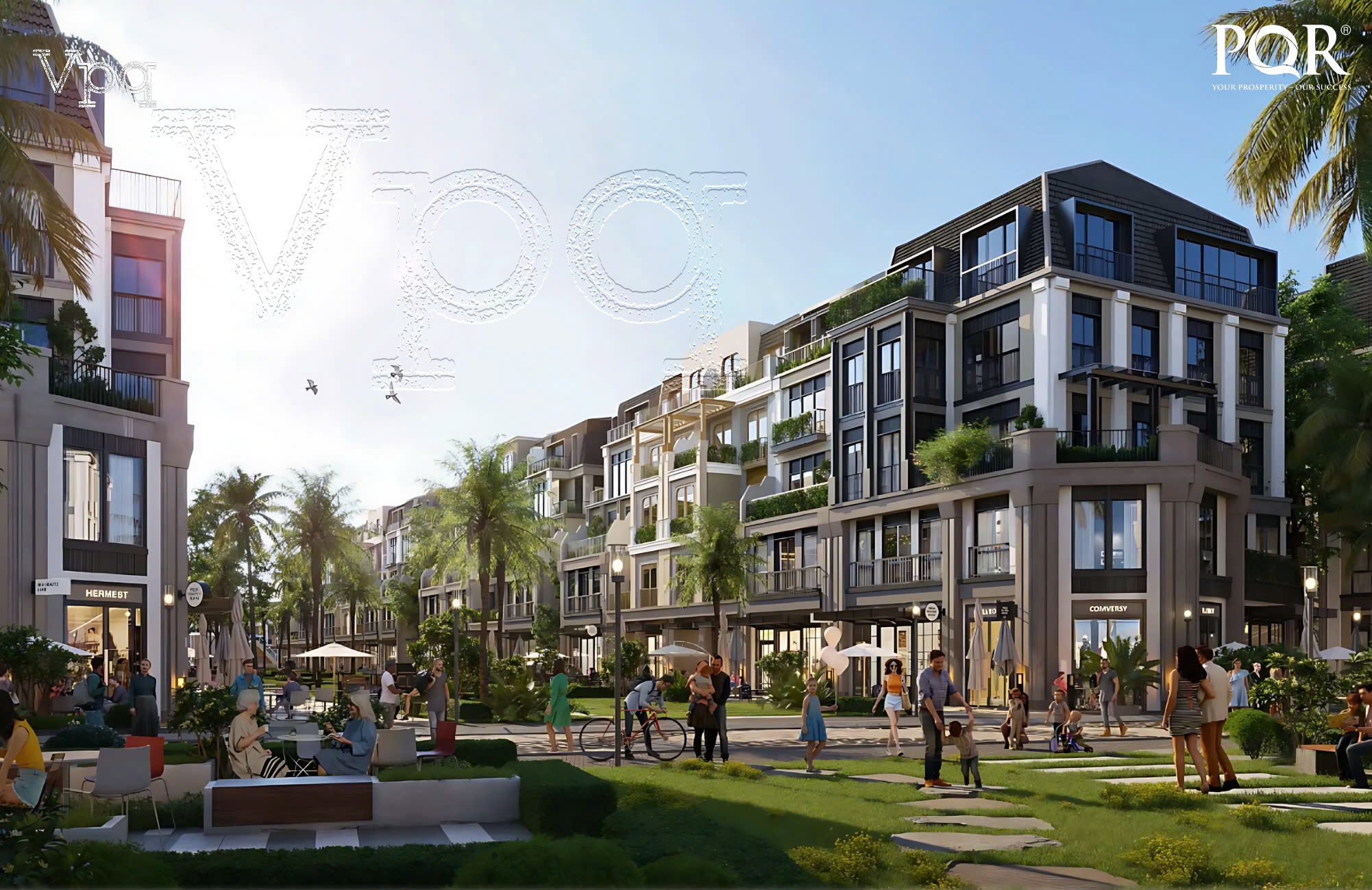 Phối cảnh shophouse Sun C&aacute;t B&agrave;