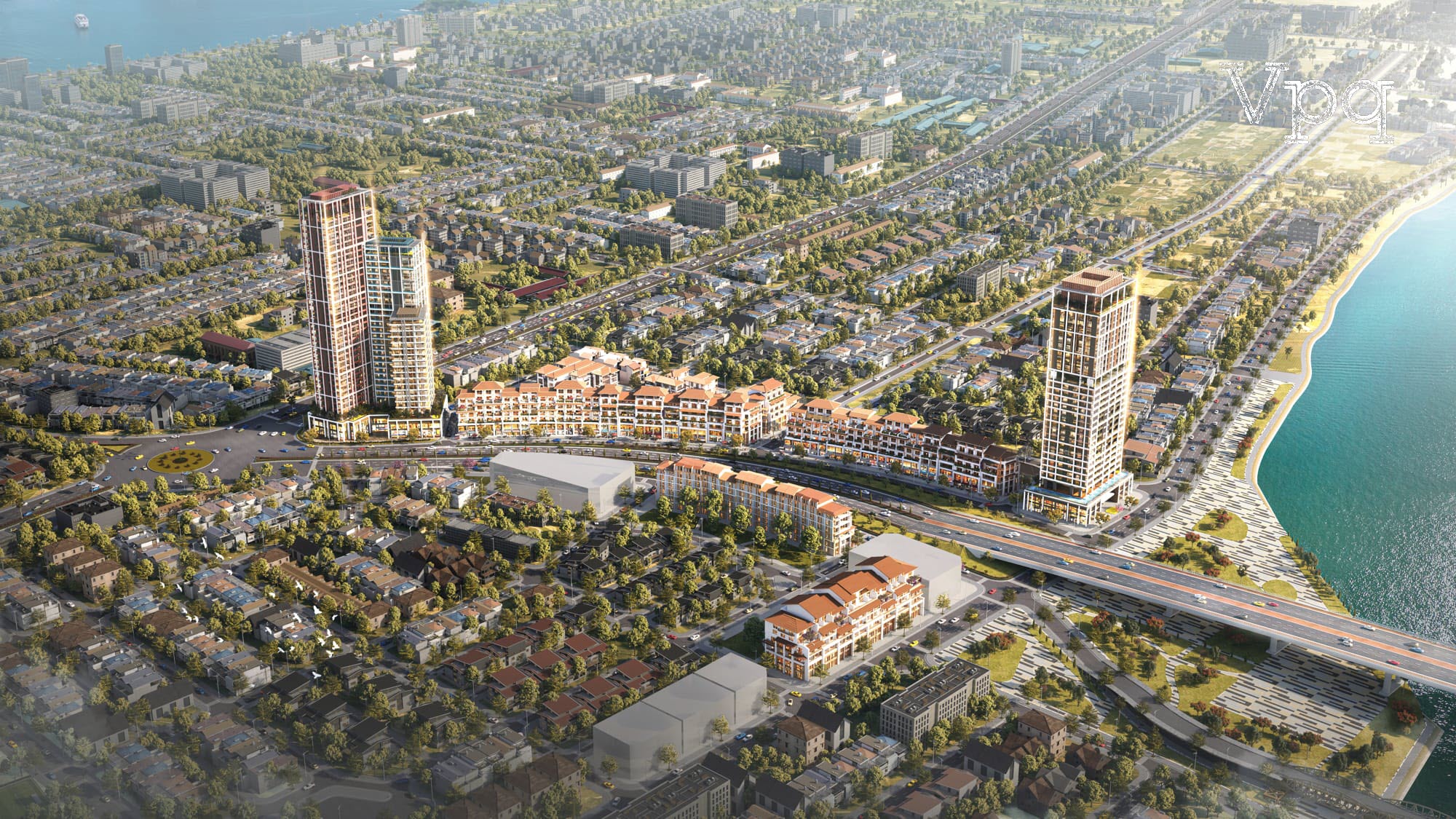 Phối cảnh tổng quan dự án Sun Cosmo Residences Đà Nẵng