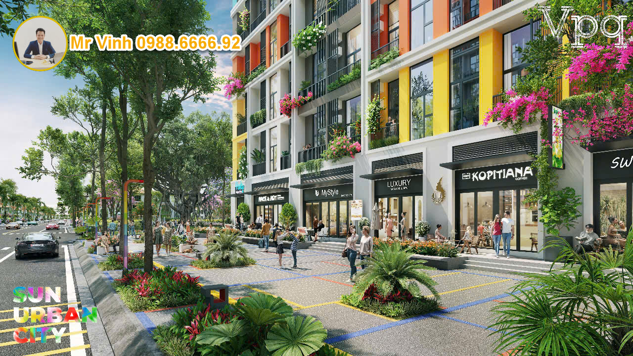 Phối cảnh shop khối đế Sun Hà Nam