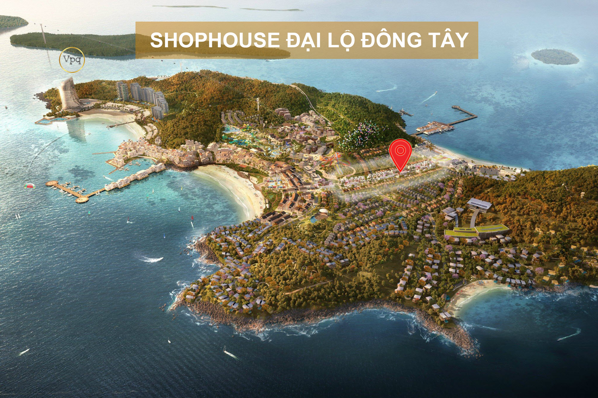 Vị trí shophouse đại lộ Đông Tây Hòn Thơm