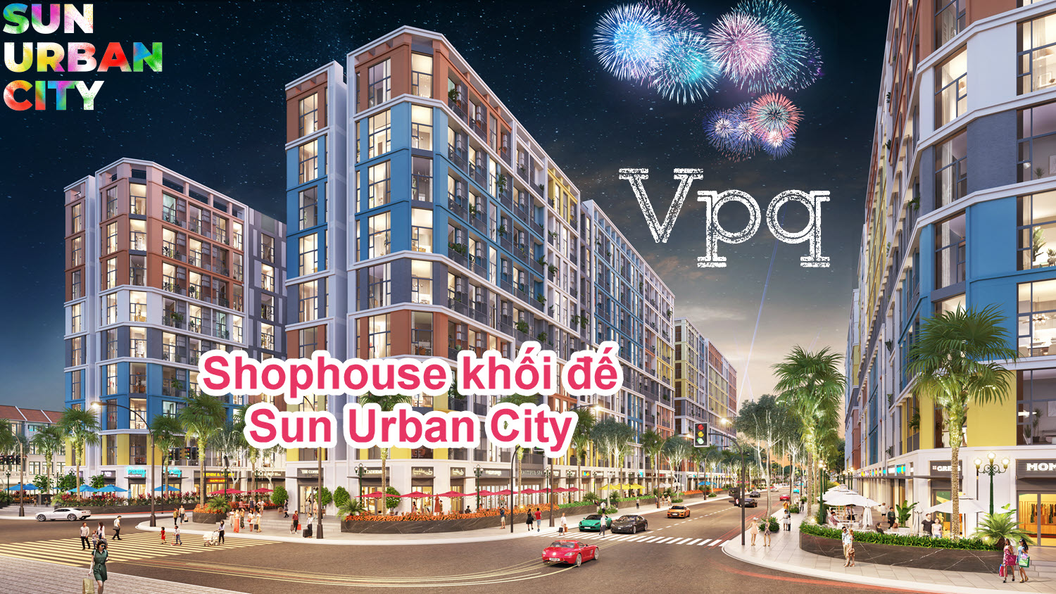 Hình ảnh phối cảnh Shophouse khối đế chung cư Sun Urban City