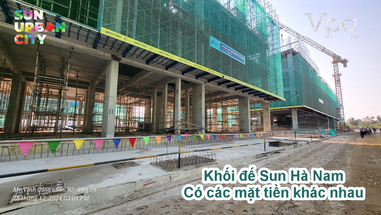 Hình ảnh thực tế Shophouse chân đế Sun Urban City Hà Nam