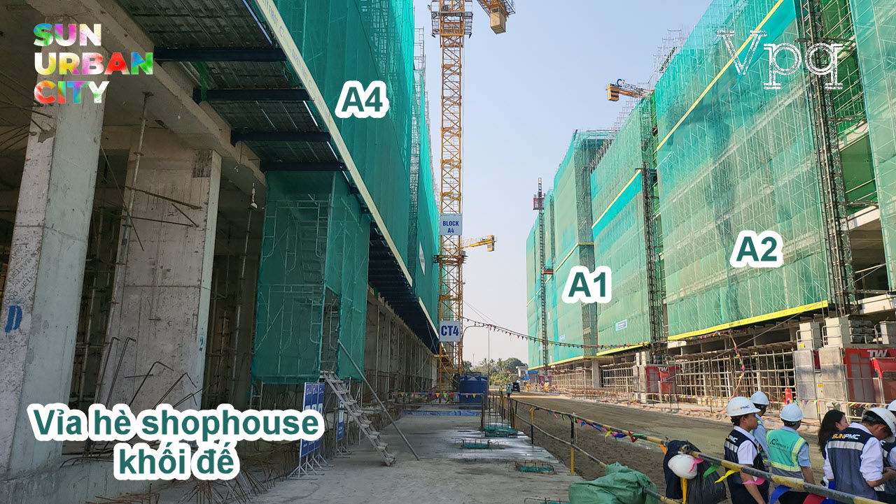 Hình ảnh thực tế vỉa hè shophouse khối đế tại 8 tòa căn hộ Art Residence
