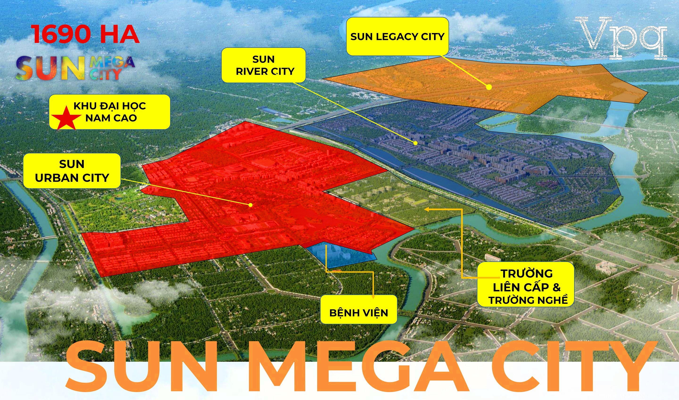 Quy hoạch 1690ha siêu đô thị Sun Mega City