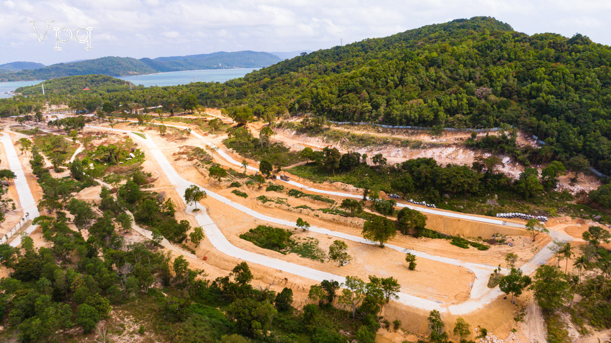 Mặt bằng thực tế thể hiện cao độ địa hình khác nhau của Sunrise Park Villa